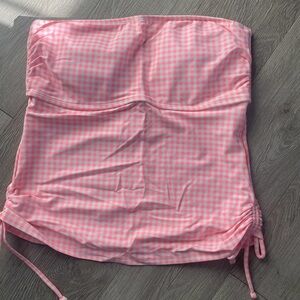 Aerie Pink Gingham Bikini Top